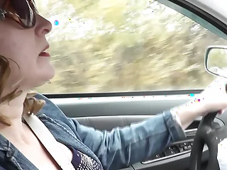 Squirting in car&period; Sexy Milf stops car chiefly collaborate of road&comma; masturbates pussy&comma; gets vivid wet orgasm&period; Squirt
